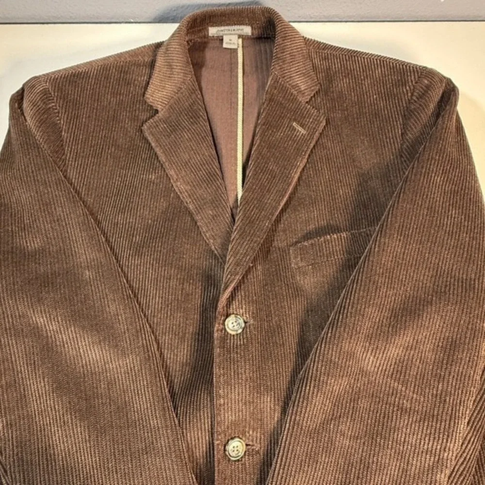 Johnston Murphy Mens Brown Corduroy‎ Blazer Jacket Size M